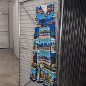 Blue sailor maxi dress